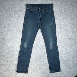 Levi's 511 Denim Jeans Mens 32x32(30x30) Dark Wash Slim Fit Casual red tab